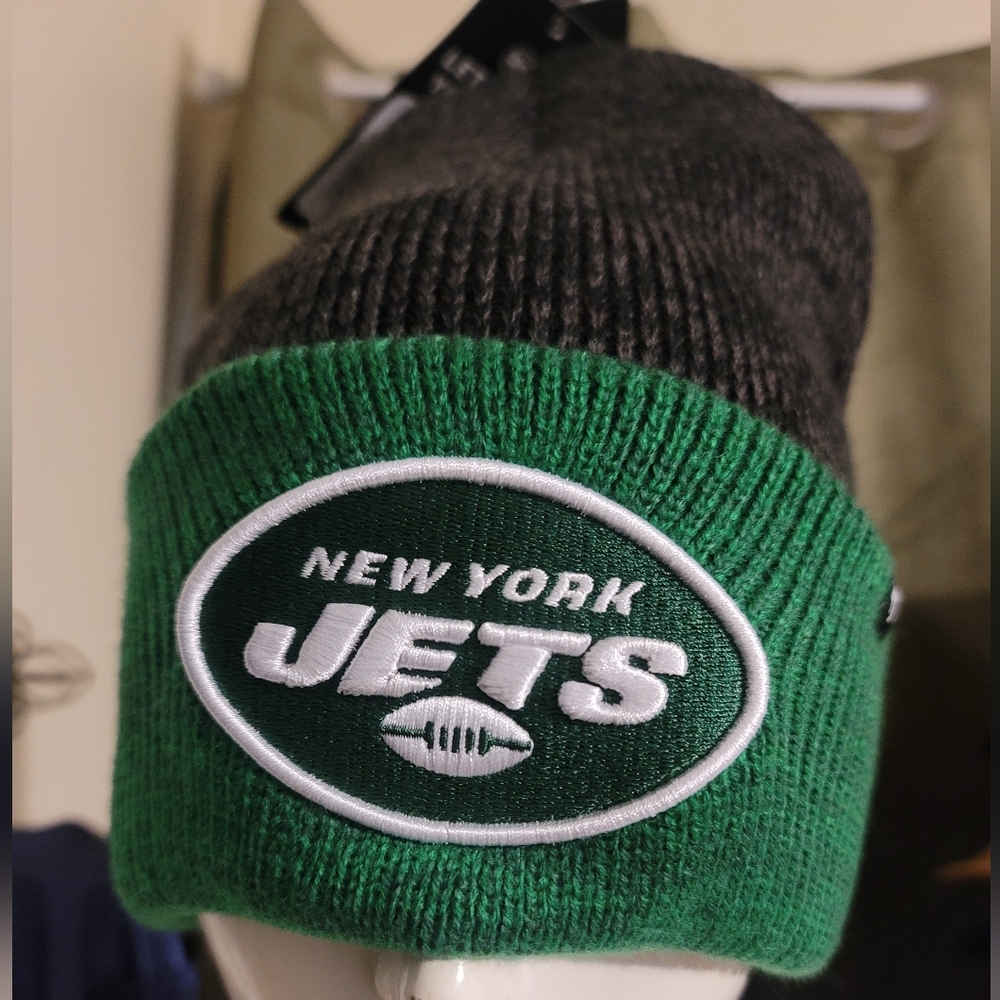 🔥SALE New York Jets Green and Black Beanie